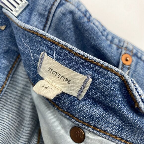 Madewell Stovepipe Jeans 32 T Light Wash High Rise Stretch And Flex - Picture 4 of 11